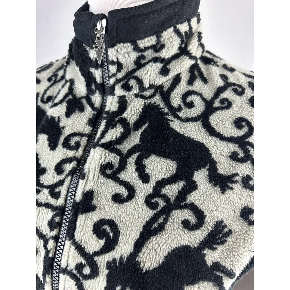 Kerrits Horse Print Equestrian Full Zip Fleece Vest Women's Size Large H14693 - Picture 6 of 16